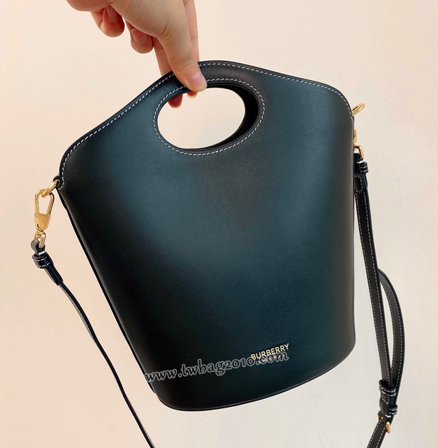 Burberry專門店新款水桶 巴寶莉明線皮革手提肩背女款水桶包 yxb1347